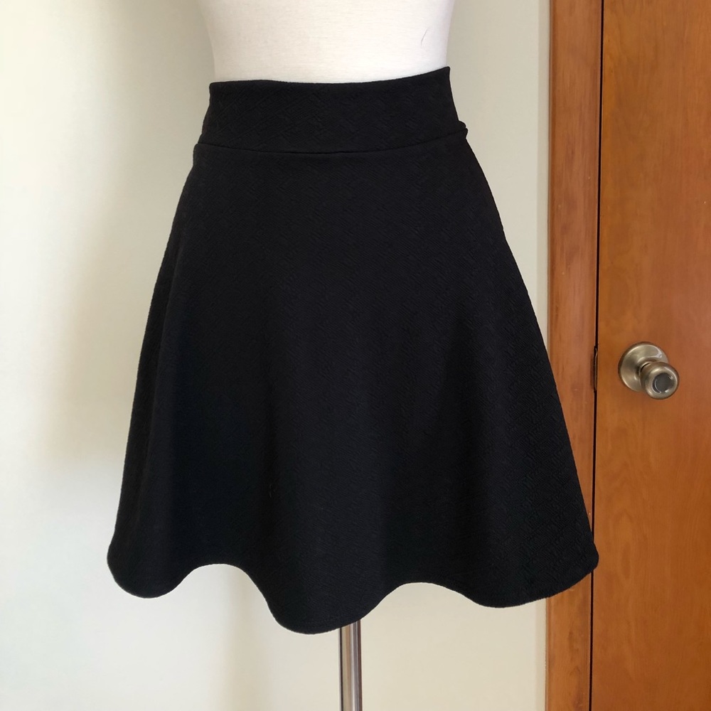Black mini skirt